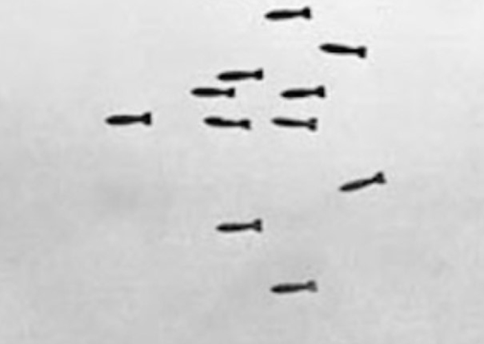 bombs were dropped on Hanoi